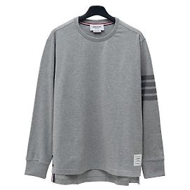 Thom Browne Oversized Medium Weight Jersey Long Sleeve T-Shirt Stripe Brown