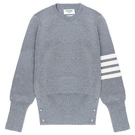 Thom Browne La Prima Bar Stripe Milano Stitch Wool Knit Braun
