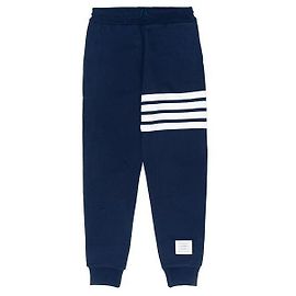 Thom Browne Stripe Loopback Cotton Pants Black
