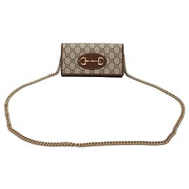Gucci Bolsa Tiracolo de Corrente WOC Horsebit Prata