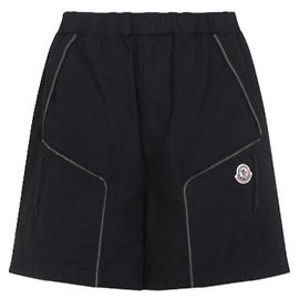 Moncler Bermudas de algodón con logotipo Negro