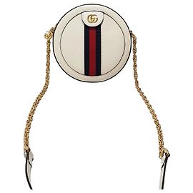 Gucci Borsa a tracolla Ophidia Mini Round Tambourine Argento