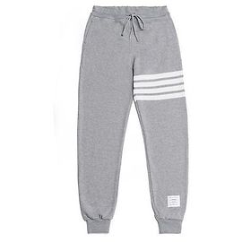 Thom Browne Pantalones de jersey loopback La Prima Bar Stripe Plata