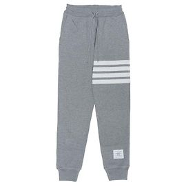 Thom Browne Pantaloni in cotone loopback a righe La Prima Marrone