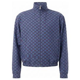 Gucci Pied Wool Jacket Blue