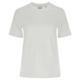 Burberry Baumwoll-T-Shirt mit gesticktem Eichenblatt-Wappen Weiß