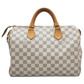 Louis Vuitton Azur Speedy Tote Bag Blau