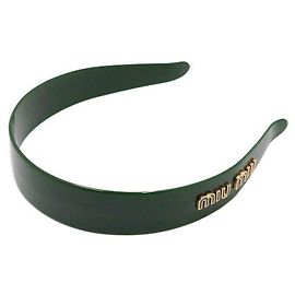 Miu Miu Tiara de plexiglass verde Verde