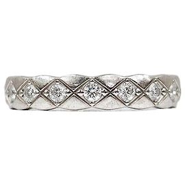 Chanel Diamond Coco Crush White Gold Ring Silvery