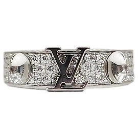 Louis Vuitton Ring aus Weißgold mit Diamant-Pavé Silber