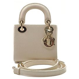 Christian Dior Lizard Lady Bag Mini White