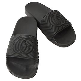 Gucci GG Marmont Slippers Size Black