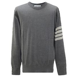 Thom Browne Merino Wool Classic Pullover Sweater Brown