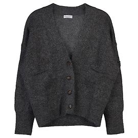 Brunello Cucinelli Mohair-Cardigan für Damen Schwarz