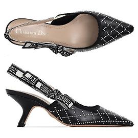 Dior Black Satin Slingback Pump Heels Multiple colors