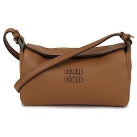 Miu Miu Bolsa Small Half Moon Marrom