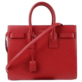 Saint Laurent Small Tote Shoulder Bag Red