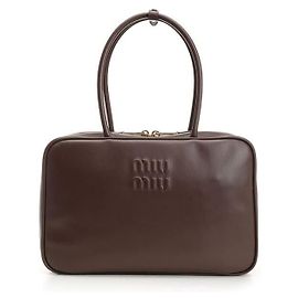 Miu Miu Lederhandtasche mit Schleife Schwarz Schwarz