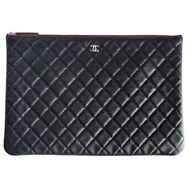 Chanel Caviar Clutch Large Black