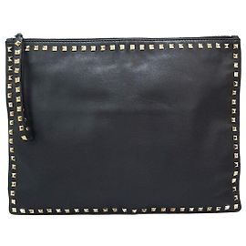 Valentino Rockstud Clutch Schwarz