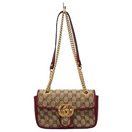 Gucci Mini borsa a tracolla GG Marmont in jacquard Argento