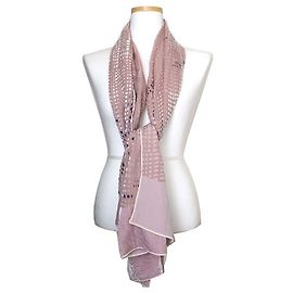 Cachecol Stole em Veludo de Seda Debore Armani Collegioni Marrom