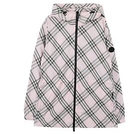 Burberry Winddichte Kapuzenjacke mit Karomuster Pink