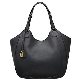 Céline Borsa a tracolla grande in pelle da donna Nero