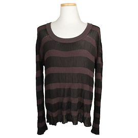 Haut en maille à rayures multicolores Armani Collezioni Noir