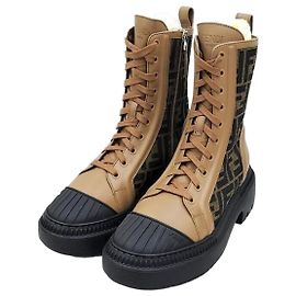 Fendi ff FF Jacquard Domino Flat Boots Multiple colors