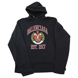 Balenciaga Sweat à capuche avec logo College T-Shirt Size Noir