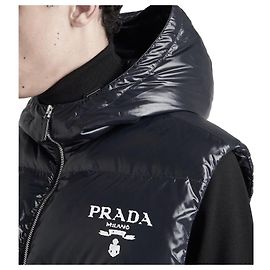 Relleno de plumón de ganso Prada Negro Negro