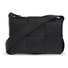 Bottega Veneta Sac Mini Cassette Intrecciato Noir