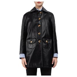 Céline Soft Lambskin Cloidin Collar Coat Black
