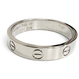 Bague Cartier Mini Love 750 en or blanc Doré