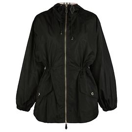 Burberry Kapuzenjacke aus Nylon Schwarz Schwarz