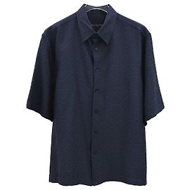 Louis Vuitton Camicia a maniche in misto seta monogram Nero