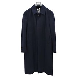 Thom Browne Single Breasted Three Stripe Wool Coat Black