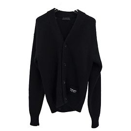 Prada Schwarzer Kaschmir-Cardigan Silber