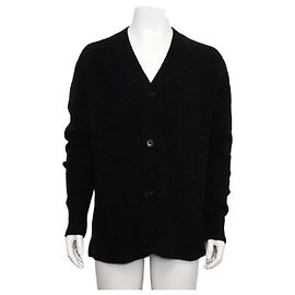 Acne Herren-Cardigan aus Alpakamischung in Anthrazit Braun