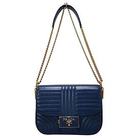 Prada Borsa a tracolla Diagram Chain Blu