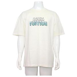 Louis Vuitton White Embroidered Beaded Gradient Men's Short Sleeve T-Shirt White