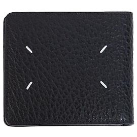 Maison Martin Margiela Maison Margiela Carteira de couro granulado com logo Stitch e numeração Preto