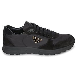 Prada Sneakers Fracs in nylon e camoscio Nero