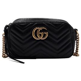 Gucci Picca borsa a spalla e crossbody Matelassé con catena Nero