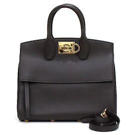 Salvatore Ferragamo Mala de mão e mala de ombro Gancini Studio Small Marrom
