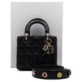 Lady Dior My ABC Small Tote and Shoulder Bag Schwarz