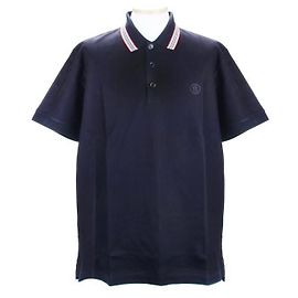 Burberry  Polo de piqué de algodón con cuello a rayas stamp: Negro