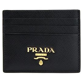 Prada Tarjetero Saffiano para mujer QWA Negro