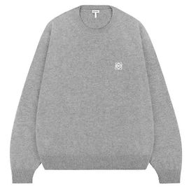 Loewe Wollpullover mit Anagram-Logo Silber